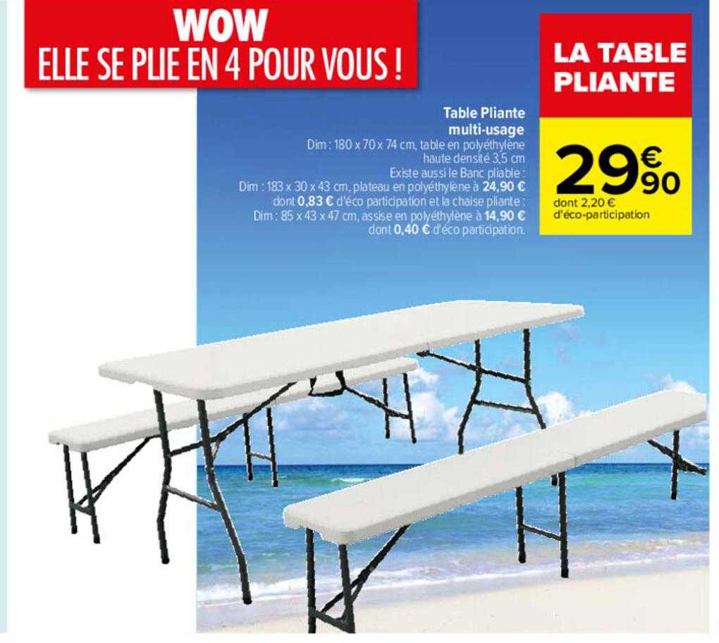 Table Pliante Multi-usage