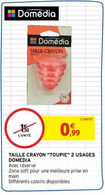 Taille Crayon "toupie" 2 Usages  Domedia