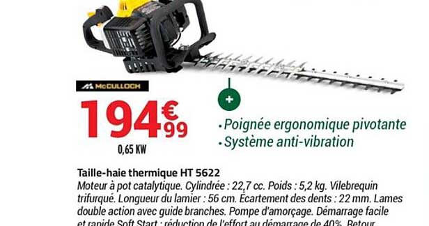 taille-haie thermique ht 5622 mcculloch