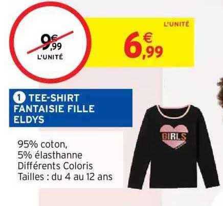 tee-shirt fantaise fille eldys