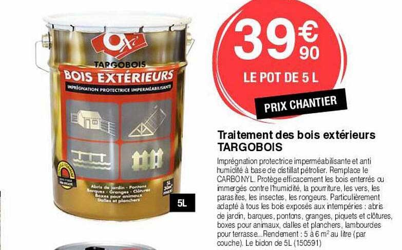 traitement des bois extérieures targobois