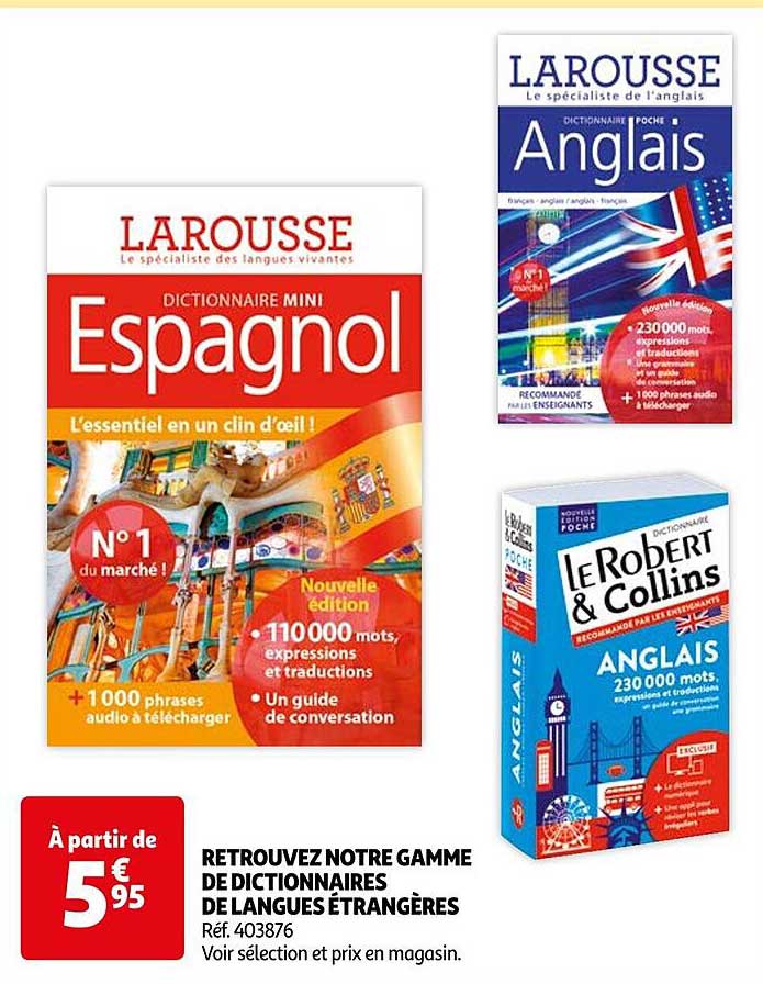 gamme de dictionnaires de langues étrangères