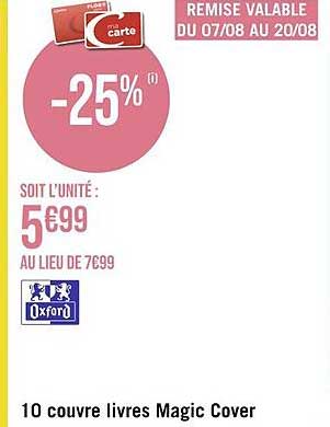 10 couvre livres magic cover oxford