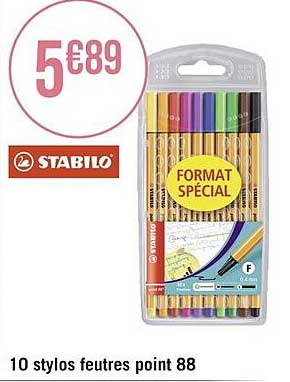 10 stylos feutres point 88 stabilo