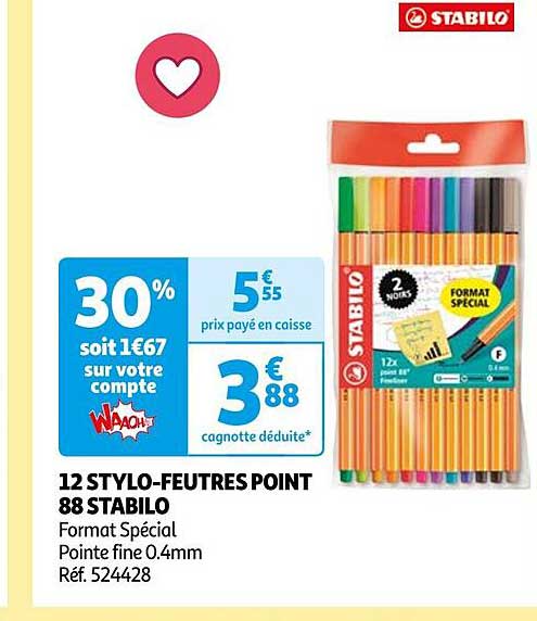 12 stylo-feutres point 88 stabilo