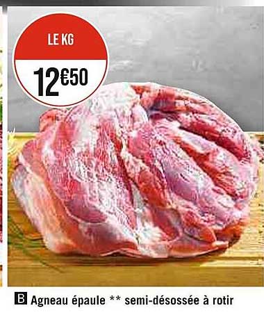 Agneau épaule**semi-désossée à Rôtir