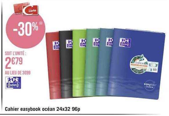 cahier easybook océan 24 x 32 96p oxford