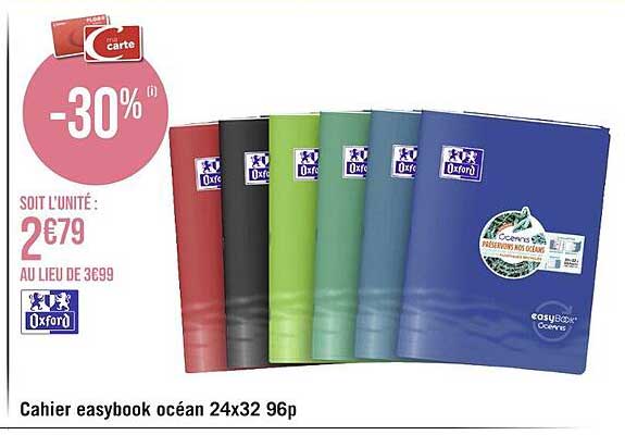 cahier easybook océan 24 x 32 96p oxford