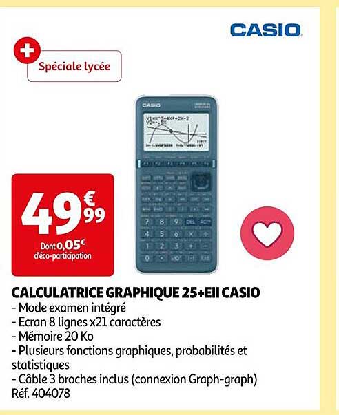 calculatrice graphique 25+eii casio