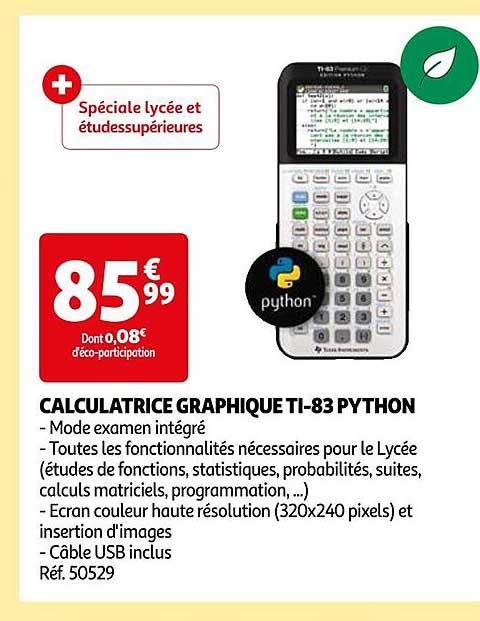 calculatrice graphique ti-83 python