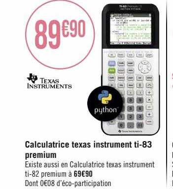 calculatrice texas instrument ti-83 premium