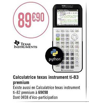 calculatrice texas instrument ti-83 premium