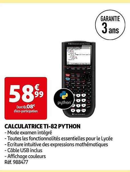 calculatrice ti-82 python