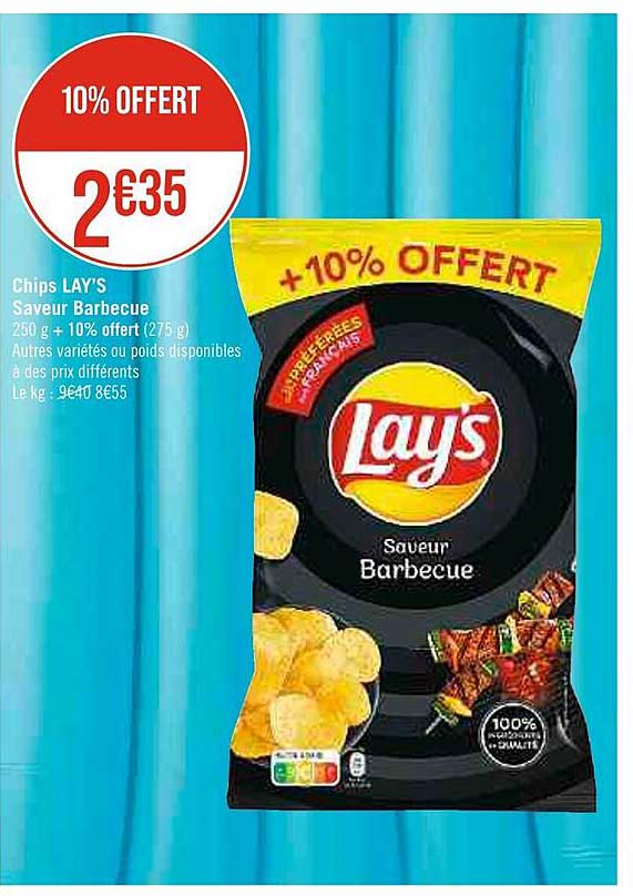 Chips Lay's Saveur Barbecue