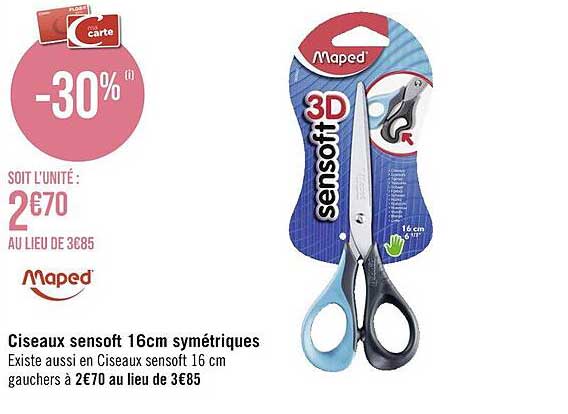 Ciseaux Sensoft 16 Cm Symétriques Maped