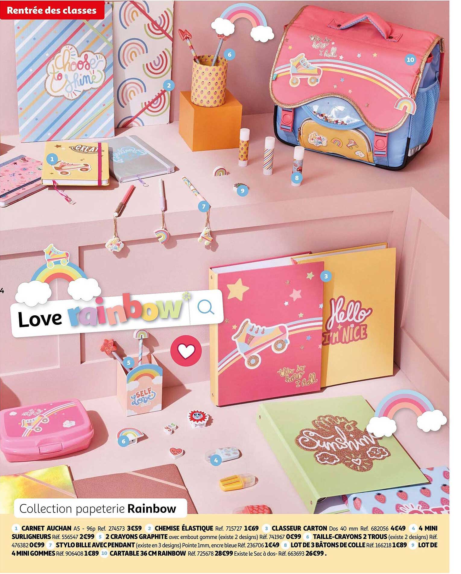 Collection Papeterie Rainbow