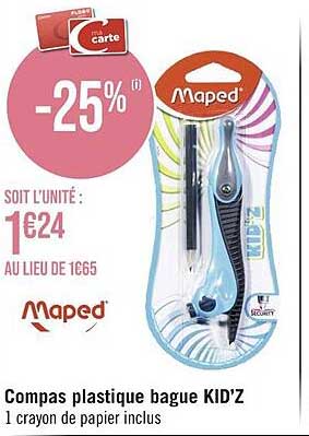 compas plastique bague kid'z maped