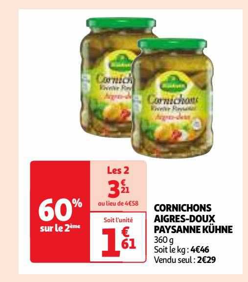 Cornichons Aigres-doux Paysanne Kühne