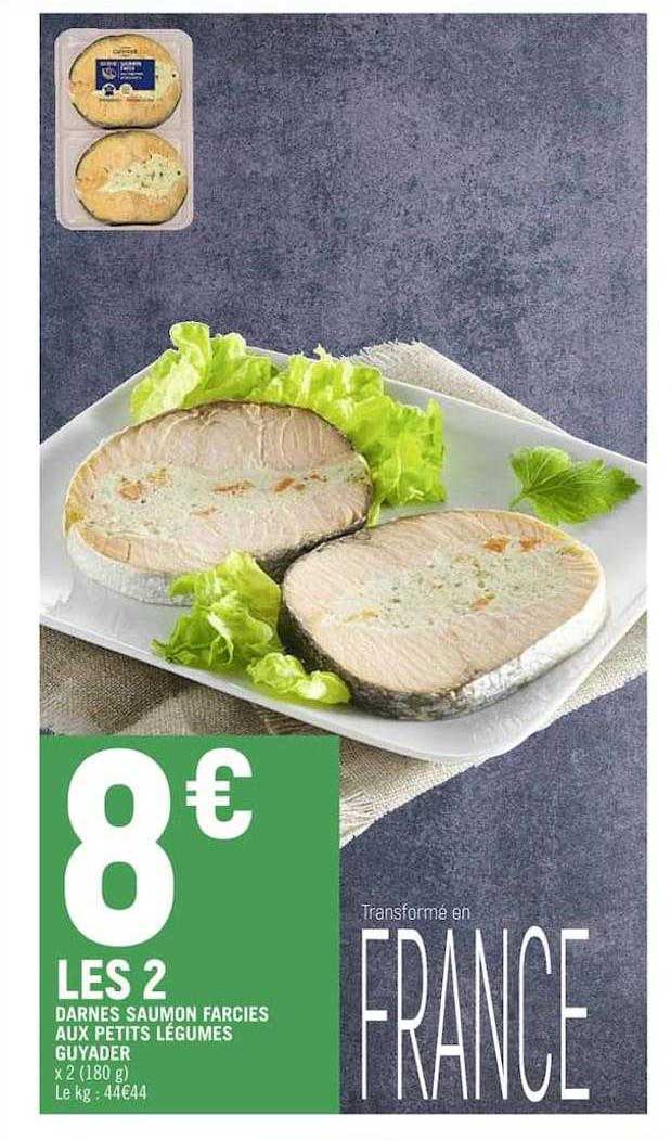 darnes saumon farcies aux petits légumes guyader