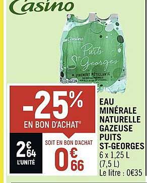 eau minérale naturelle gazeuse puits st-georges