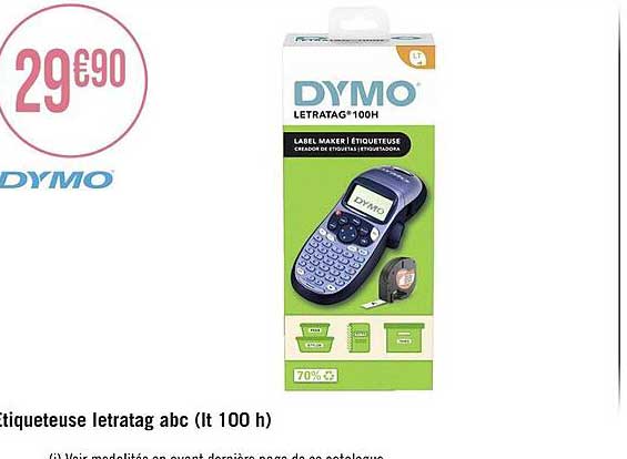 étiqueteuse letratag abc (lt 100 h) dymo