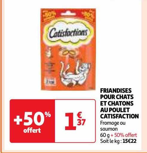 friandises pour chats et chatons au poulet catisfaction