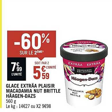 glace extra plaisir macadamia nut brittle hâagen-dazs