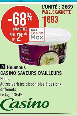 houmous casino saveurs d'ailleurs