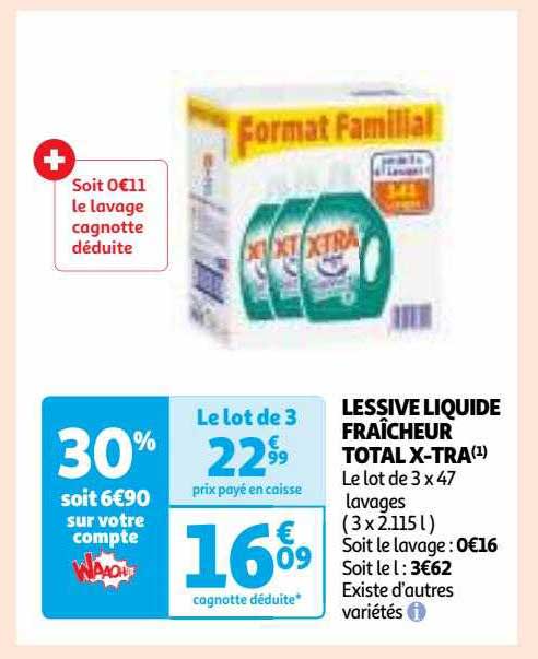 Lessive Liquide Fraîcheur Total X-tra
