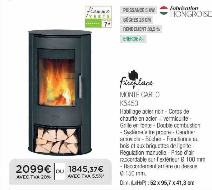 monté carlo k5450 fireplace
