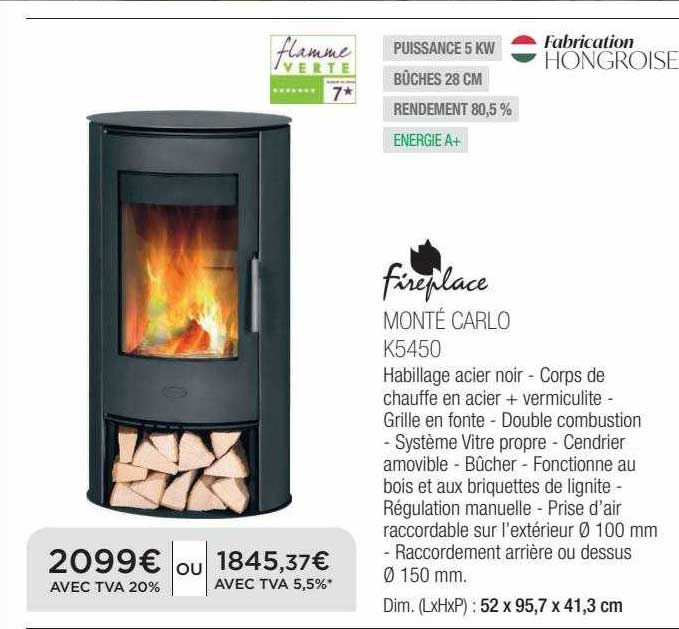 monté carlo k5450 fireplace