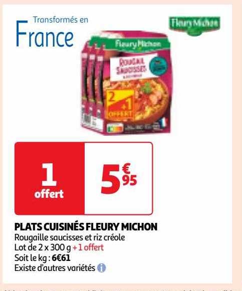 plats cuisinés fleury michon