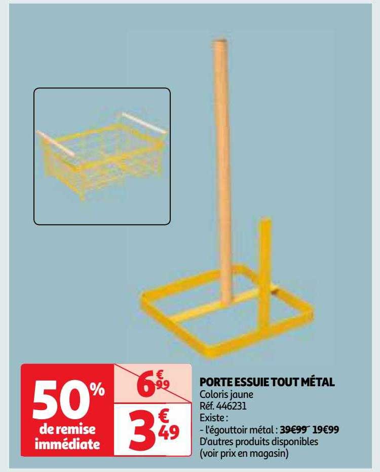 porte essuie tout métal