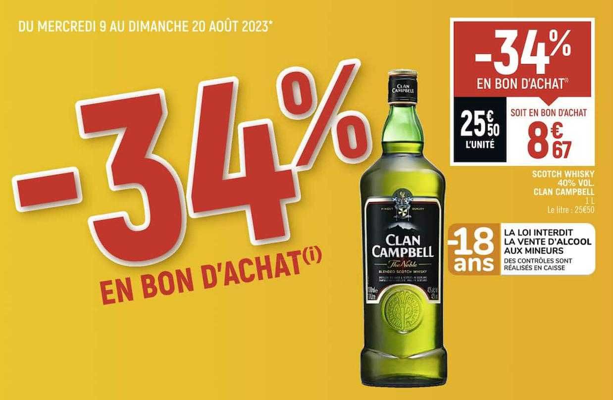 scotch whisky 40% vol. clan campbell