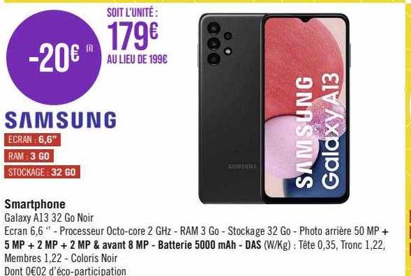 smartphone samsung galaxy A13