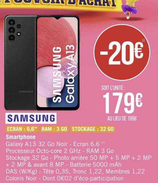 smartphone samsung galaxy A13