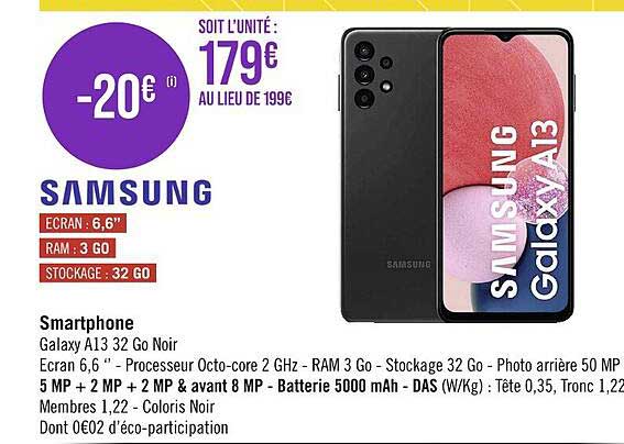 smartphone samsung galaxy A13