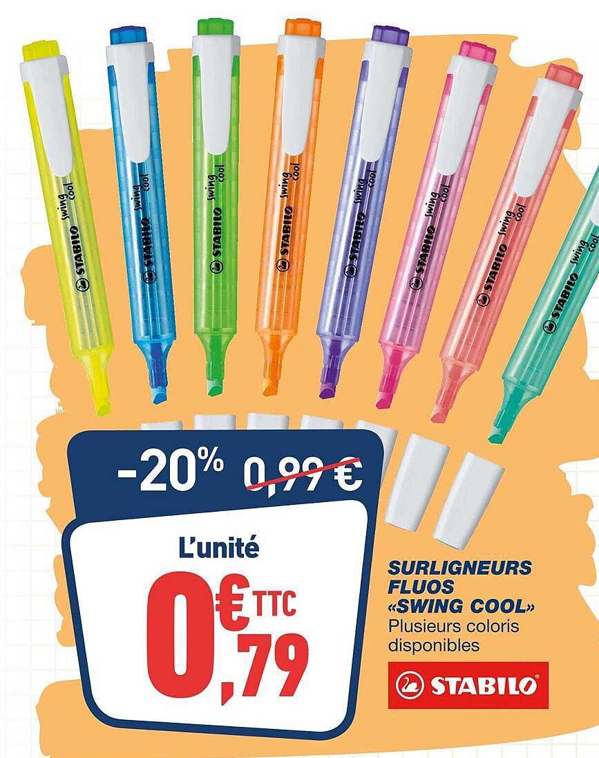 surligneurs fluos «swing cool» stabilo