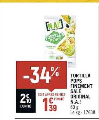 tortilla pops finement salé original n.a.!