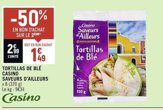 Tortillas De Blé Casino Saveurs D'ailleurs