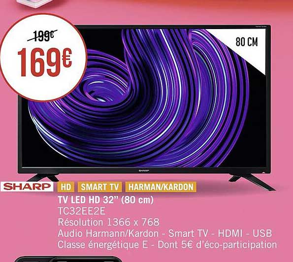Tv Led Hd 32" (80 Cm) Sharp