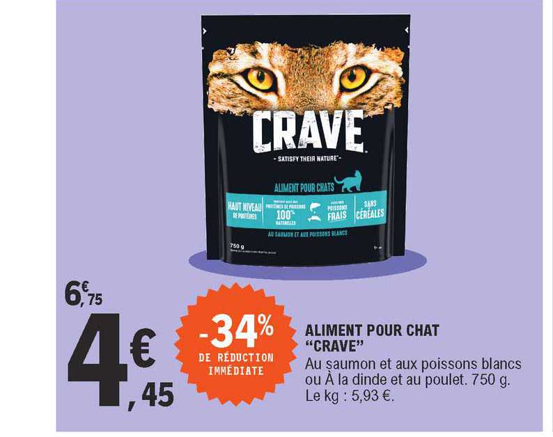 aliment pour chat "crave"
