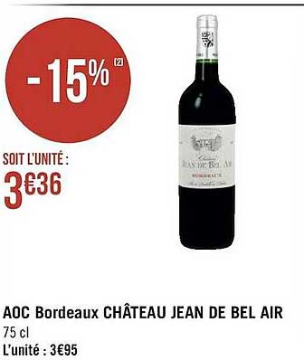 aoc bordeaux château jean de bel air