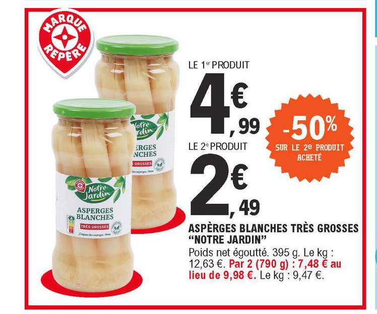 asperges blanches très grosses "notre jardin"