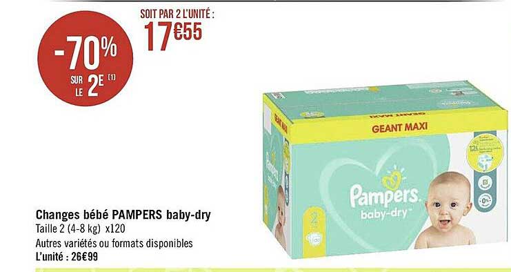 changes bébé pampers baby-dry