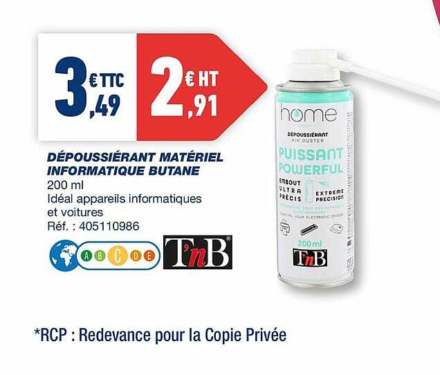 Dépoussiérant Matériel Informatique Butane Tnb