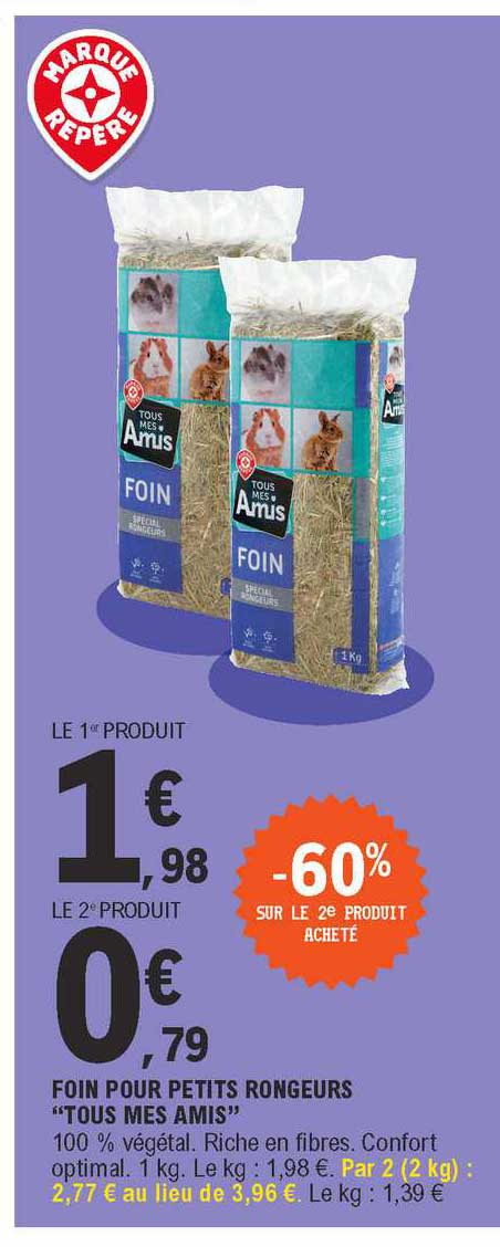 foin pour petits rongeurs "tous mes amis"