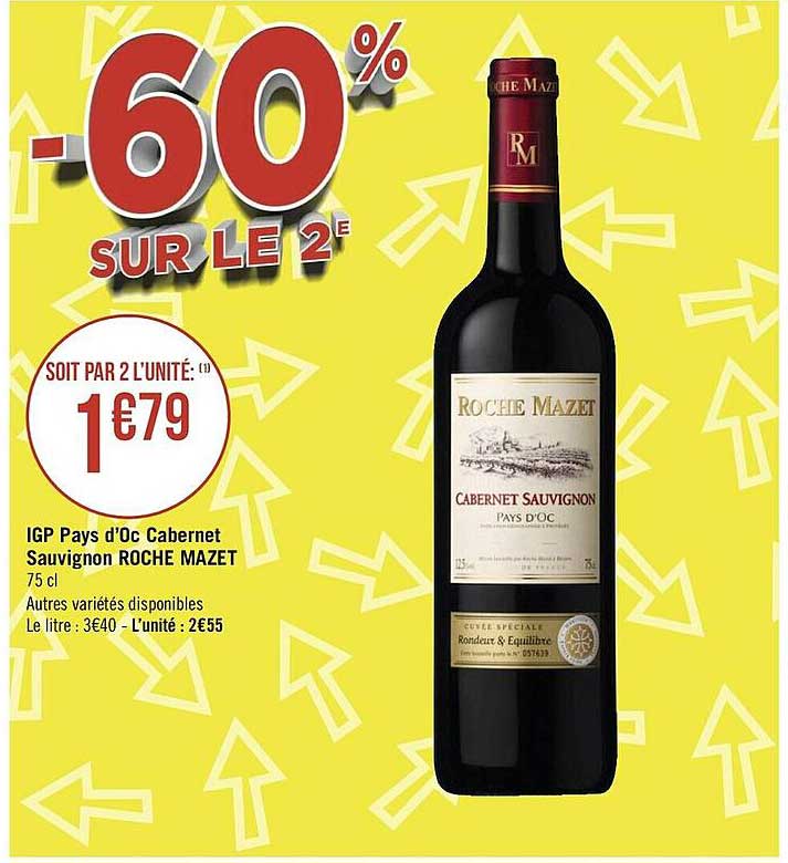 igp pays d'oc cabernet sauvignon roche mazet