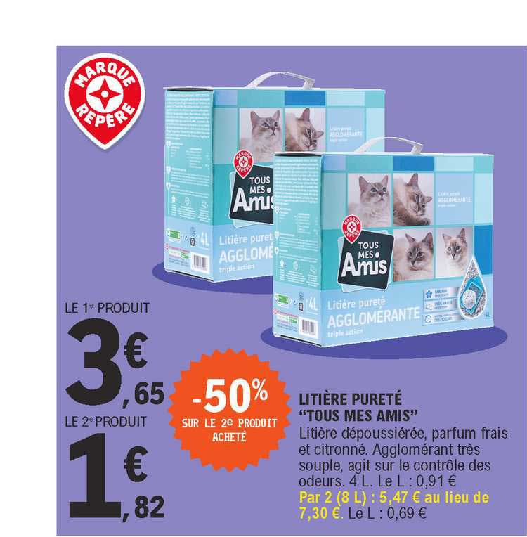 litière pureté "tous mes amis"