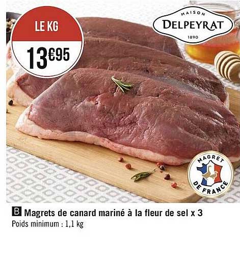 Magrets De Canard Mariné à La Fleur De Sel X3